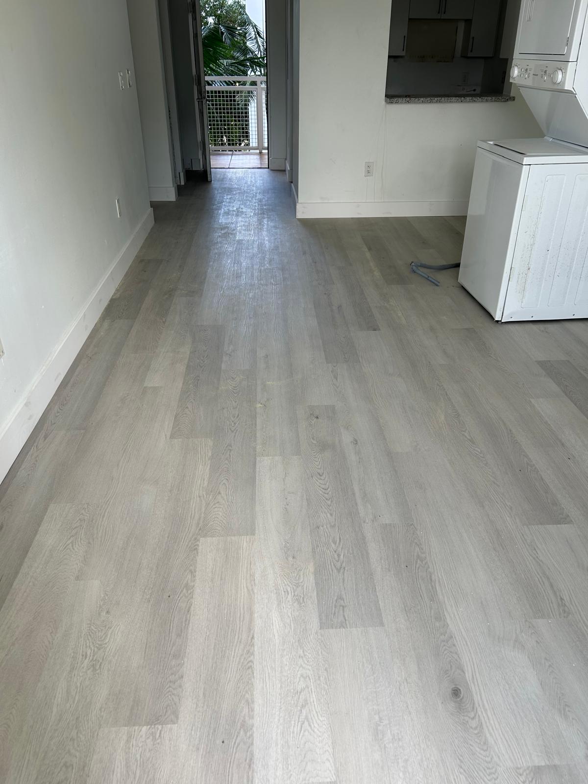 Completed baseboard and trim work in Miami